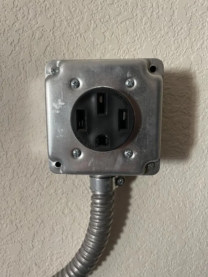NEMA 14-50 outlet installed for Electrical Panel Upgrade in Weatherford